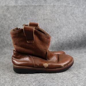 Kids Boots Shoes Toddler 10 Pull On Brown Western Cowboy Walking Play